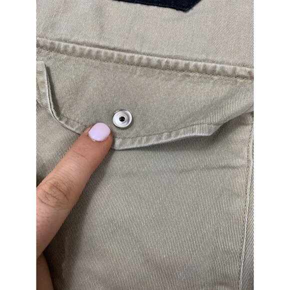 Outlaw Western Wear Men's XXL Two-Tone Beige & Black Button-Down Shirt - Picture 8 of 13